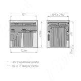 PROBOX F45 Система сортировки и хранения, 3 емкости (2x13+1x28), креп. фасада, полн.выдв., плавн.закр., крышка-полка, графит MBN453-54DGMID, фото 5