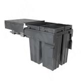 PROBOX F45 Система сортировки и хранения, 3 емкости (2x15+1x33), креп. фасада, полн.выдв., плавн.закр., крышка-полка, графит MBN453-63DGMID, фото 1