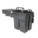 PROBOX F45 Система сортировки и хранения, 3 емкости (2x15+1x33), креп. фасада, полн.выдв., плавн.закр., крышка-полка, графит MBN453-63DGMID, фото 2