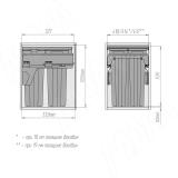 PROBOX F45 Система сортировки и хранения, 3 емкости (2x15+1x33), креп. фасада, полн.выдв., плавн.закр., крышка-полка, графит MBN453-63DGMID, фото 5