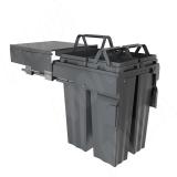 PROBOX F45 Система сортировки и хранения, 3 емкости 69л (2x16+1x37), креп. фасада, полн.выдв., плавн.закр., крышка-полка, графит MBN453-69DGMID, фото 2