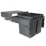 PROBOX F60 Система сортировки и хранения, 2 емкости (2x28), креп. фасада, полн.выдв., плавн.закр., крышка-полка, графит MBN602-56DGMID, фото 1