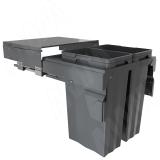 PROBOX F60 Система сортировки и хранения, 2 емкости (2x37), креп. фасада, полн.выдв., плавн.закр., крышка-полка, графит MBN602-74DGMID, фото 1