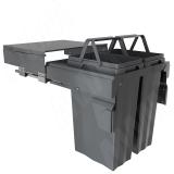 PROBOX F60 Система сортировки и хранения, 2 емкости (2x37), креп. фасада, полн.выдв., плавн.закр., крышка-полка, графит MBN602-74DGMID, фото 2