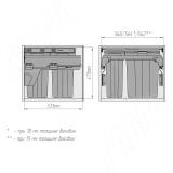PROBOX MAX F60 Система сортировки и хранения, 4 емкости (2x13+2x24), креп. фасада, полн.выдв., плавн.закр., графит MBN604-74DGMAX, фото 8