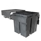 PROBOX MAX F60 Система сортировки и хранения, 4 емкости (2x15+2x27), креп. фасада, полн.выдв., плавн.закр., графит MBN604-84DGMAX, фото 2