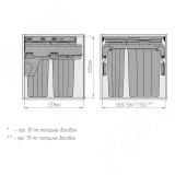 PROBOX MAX F60 Система сортировки и хранения, 4 емкости (2x15+2x27), креп. фасада, полн.выдв., плавн.закр., графит MBN604-84DGMAX, фото 8