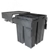 PROBOX MAX F60 Система сортировки и хранения, 4 емкости (2x16+2x31), креп. фасада, полн.выдв., плавн.закр., графит MBN604-94DGMAX, фото 2