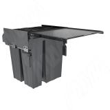 PROBOX MAX F60 Система сортировки и хранения, 4 емкости (2x16+2x31), креп. фасада, полн.выдв., плавн.закр., графит MBN604-94DGMAX, фото 3