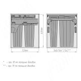 PROBOX MAX F60 Система сортировки и хранения, 4 емкости (2x16+2x31), креп. фасада, полн.выдв., плавн.закр., графит MBN604-94DGMAX, фото 8