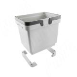 SINGLE M Ведро с ручками, пластик, объем 12л, H=260мм, цвет серый ME12G, фото 1