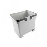 SINGLE M Ведро с ручками, пластик, объем 12л, H=260мм, цвет серый ME12G, фото 2