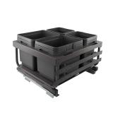 KOMBI 2.0 MINI M60W Система сортировки и хранения, 4 емкости (12л+12л+7л+7л), креп. фасада, полн.выдв., плавн.закр. направл. Nova Pro, крышка-полка MKOMBI2GME604SCGMRF, фото 2