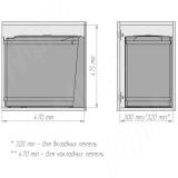 TOWER Система сортировки и хранения, 2 емкости (16л+10л), авт. крышка, нижнее крепление, пластик+алюминий PAL605/1 ALL, фото 6