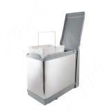 TOWER Система сортировки и хранения, 2 емкости (16л+10л), авт. крышка, нижнее крепление, пластик+нерж.сталь PAI605/1, фото 3