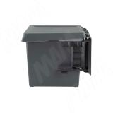 SWING 2.0 Ведро для мусора подвесное 15л с крышкой, с крепежом, цвет серый RAL7042 PBNASG28, фото 1