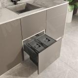 BLOCK 2.0S Система сортировки и хранения, фасад 500мм, 2 емкости (18л+12л), крепление к боков., напр.полн. выдвиж., плавн. закр. PBR A3550A, фото 5