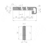 Планка для столешницы соединительная, 38мм, черный ПС-38-2, фото 1