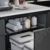 KOMBI 60. Система сортировки и хранения, 4 емкости (20л+20л+10л+9л), крепл. фасада, полн. выдвиж., плавн. закр., направл. Nova Pro PKBGME604MG, фото 7