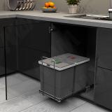 ECOFILL Система сортировки и хранения, 2 емкости (24л+24л), нижнее крепление., напр. полн. выдвиж. PF01 44B2, фото 3