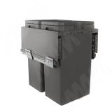 GLOBE 2.0 M40W Система сортировки и хранения, 2 емкости (28л+28л), креп. фасада, полн.выдв., плавн.закр., направл. Nova Pro, крышка-полка PG2GME402XLSCGMRF, фото 2