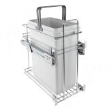 KOMBI 30 Система для утилизации/хранения, 1 емк.: 30л, креп. фасада, полн.выдв., плавн.закр., напр. Nova Pro PKBGME301MG, фото 1