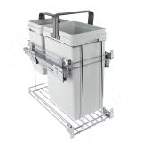 KOMBI 30 Система для утилизации/хранения, 2 емк.: 20л+9л, креп. фасада, полн.выдв., плавн.закр., напр. Nova Pro PKBGME302MG, фото 1