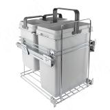 KOMBI 45 Система для утилизации/хранения, 3 емк.: 30л+10л+9л, к креп. фасада, полн.выдв., плавн.закр., напр. Nova Pro PKBGME453MG, фото 1