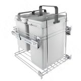 KOMBI 50 Система сортировки и хранения, 3 емкости (30л+10л+9л), крепл. фасада, полн. выдвиж., плавн. закр., направл. Nova Pro PKBGME503MG, фото 1