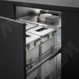 KOMBI 60. Система сортировки и хранения, 4 емкости (20л+20л+10л+9л), крепл. фасада, полн. выдвиж., плавн. закр., направл. Nova Pro PKBGME604MG, фото 5