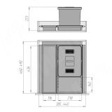 METROPOLIS Система сортировки и хранения, фасад 500мм, 1 емкость с крышкой (12л), крышка, цвет серый базальт PTC22050507FC97, фото 9