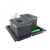 METROPOLIS Система сортировки и хранения, фасад 600мм, 2 емкости с крышкой (12л+12л), цвет серый базальт PTC22060501FC97, фото 4