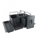 METROPOLIS Система сортировки и хранения, фасад 800мм, 3 емкости с крышкой (12л+12л+12л), цвет серый базальт PTC22080507FC97, фото 1