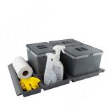 METROPOLIS Система сортировки и хранения, фасад 800мм, 3 емкости с крышкой (12л+12л+12л), цвет серый базальт PTC22080507FC97, фото 3