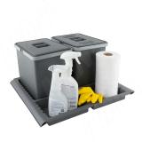 METROPOLIS Система сортировки и хранения, фасад 600мм, 2 емкости с крышкой (15л+15л), цвет серый базальт PTC28060503FC97, фото 3