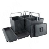 METROPOLIS Система сортировки и хранения, фасад 800мм, 3 емкости с крышкой (15л+15л+15л), цвет серый базальт PTC28080507FC97, фото 1