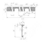 Планка для столешницы угловая анодированная, 38мм ПУ-38, фото 1