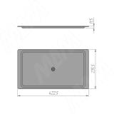 ARIA Поддон 500 мм пластик, прозрачный ПВ1.5016.А1.56, фото 1