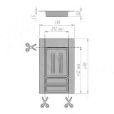 UPPO Лоток кухонный для столовых приборов для ящика c фасадом 300мм, цвет серый базальт R130SC9710, фото 4