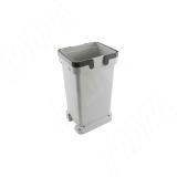 SINGLE S Ведро с ручками, пластик, объем 10л, H=370мм, цвет серый SM10G, фото 2