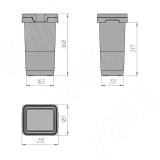 SINGLE S Ведро с ручками, пластик, объем 10л, H=370мм, цвет серый SM10G, фото 3
