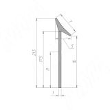Плинтус уплотнительный универсальный, 5м, серый STP.001B.50GR, фото 2