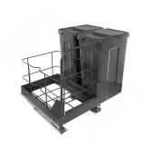 MOVEBOX F40 Система сортировки и хранения, платформа, 2 емкости (2x21), полн.выдв., плавн.закр., графит WRB402-42DGPFS, фото 2