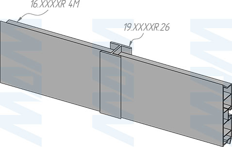 Установка соединителя 180 градусов для пластикового кухонного цоколя (Россия), высота 60 мм