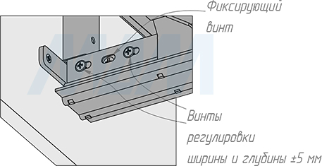 Установка выдвижной колонны ELEMENT, 400 мм, высота 1960-2360 мм, 5 корзин, полное выдвижение, плавное закрывание (артикул CLST.3521.40HFS), схема 9