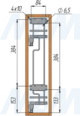 Установка бутылочницы GALAXY 150 мм (артикул ELQGM152-XPRPOM), схема 4