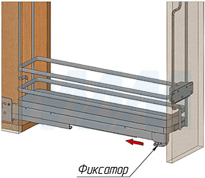 Установка бутылочницы GALAXY 150 мм (артикул ELQGM152-XPRPOM), схема 2