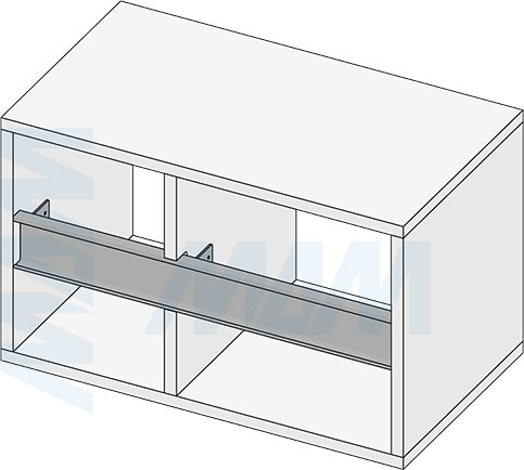 Установка универсальной профиль-ручки GOLIGHT между ящиками (артикул GL5.131.817), схема 3