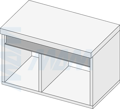 Установка универсальной профиль-ручки GOLIGHT под столешницу (артикул GL5.131.817), схема 3