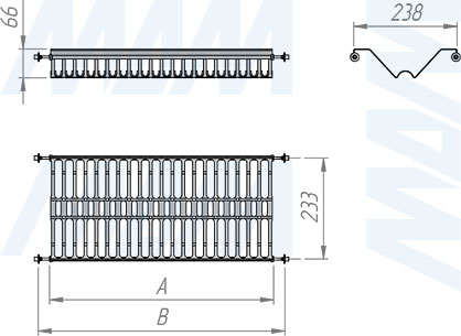 Размеры посудосушителя INOX (артикул INOX 430), чертеж 1